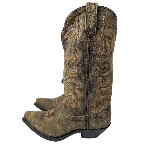 Laredo Women's Access Western Leather Boots Wide Calf 51079 Size 7.5 M - Picture 4 of 14